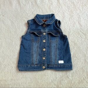 7FAMK kids denim button front vest